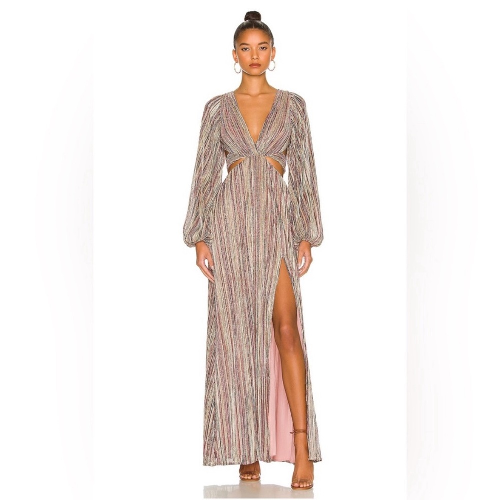 House of Harlow 1960 Jerri Maxi Dress in Metallic